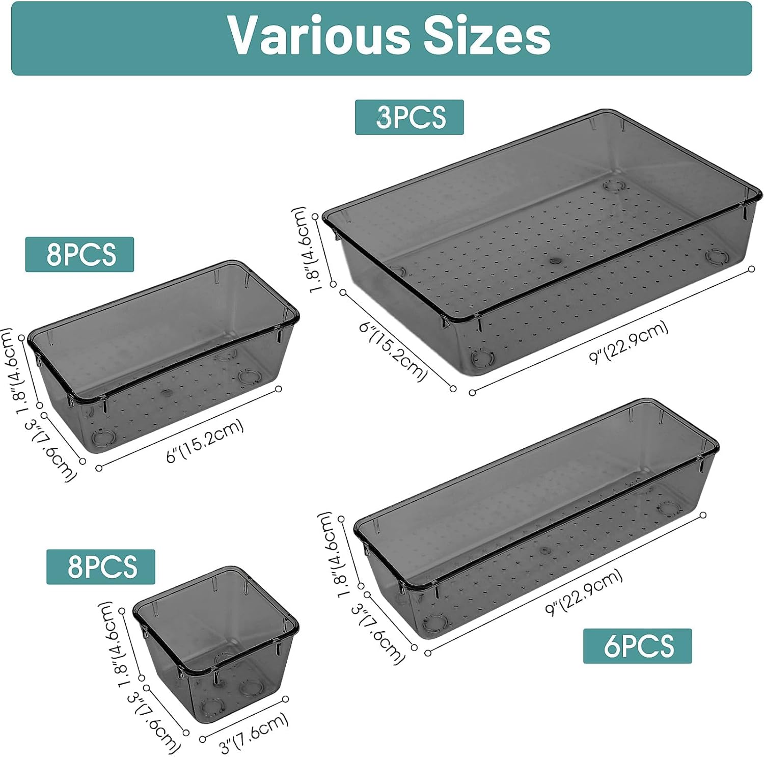 25-Piece Modular Drawer Organizer Set for Every Room - Image 3