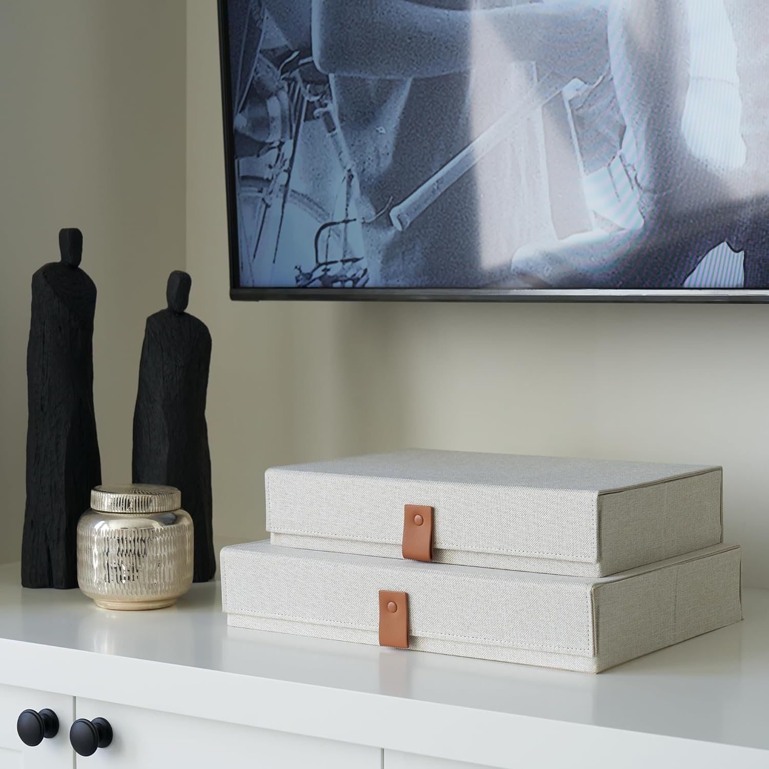 Premium Linen Storage Boxes with Lids - Image 6