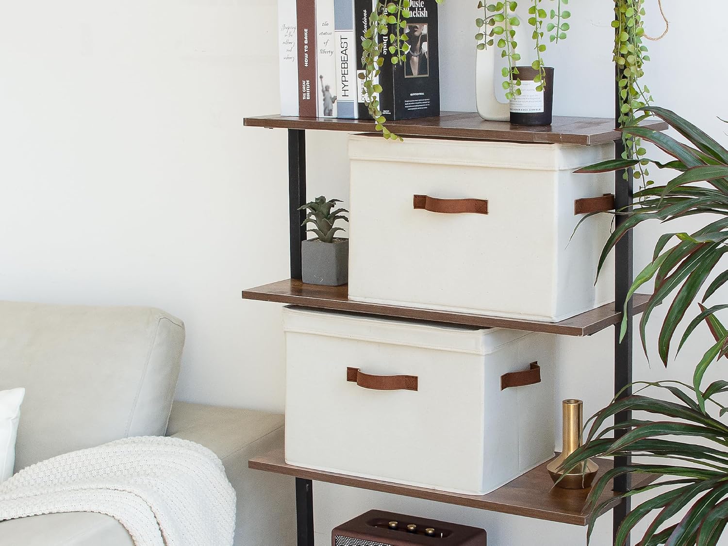 Fabric Storage Bins with Lid, Decorative Storage Boxes - Image 5