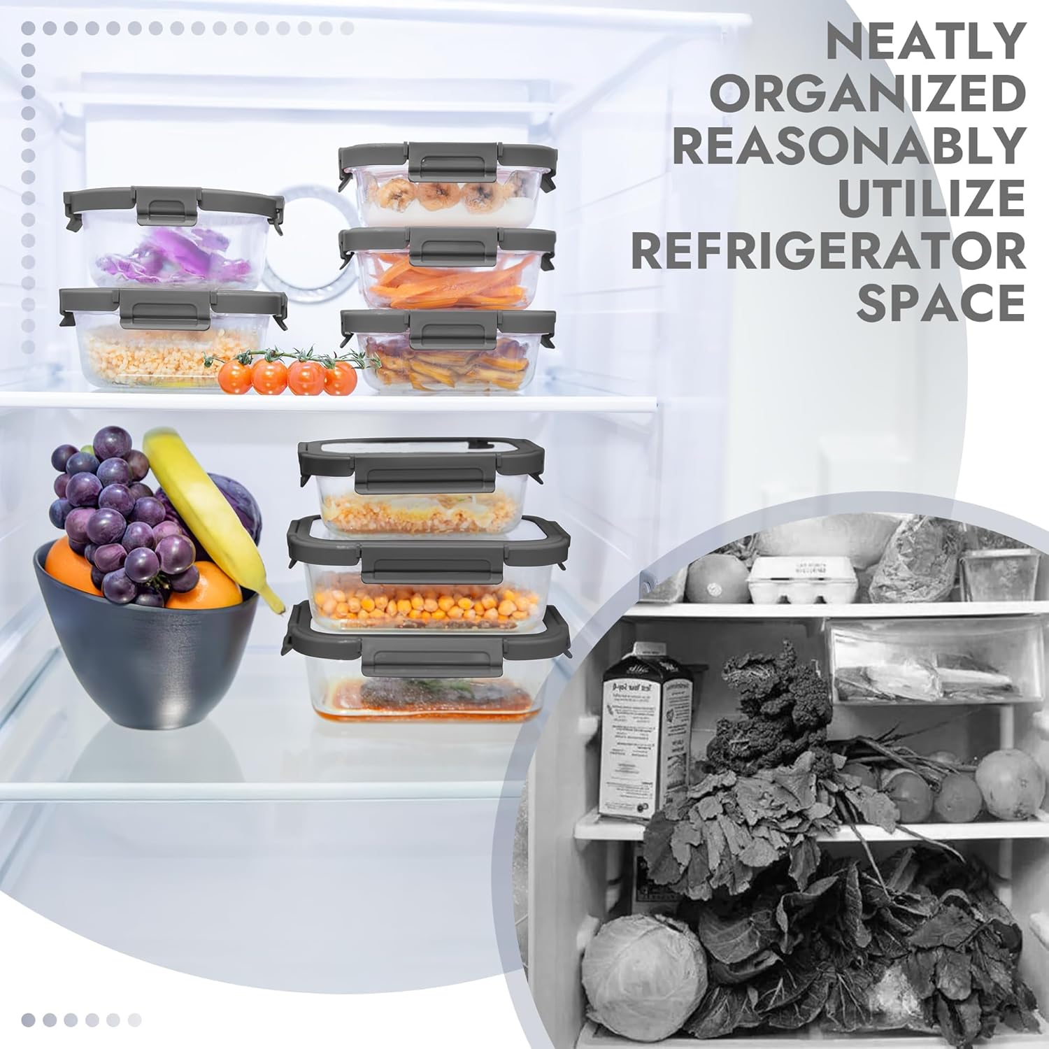 Glass Food Storage Containers with Tempered Glass Lids - Image 2
