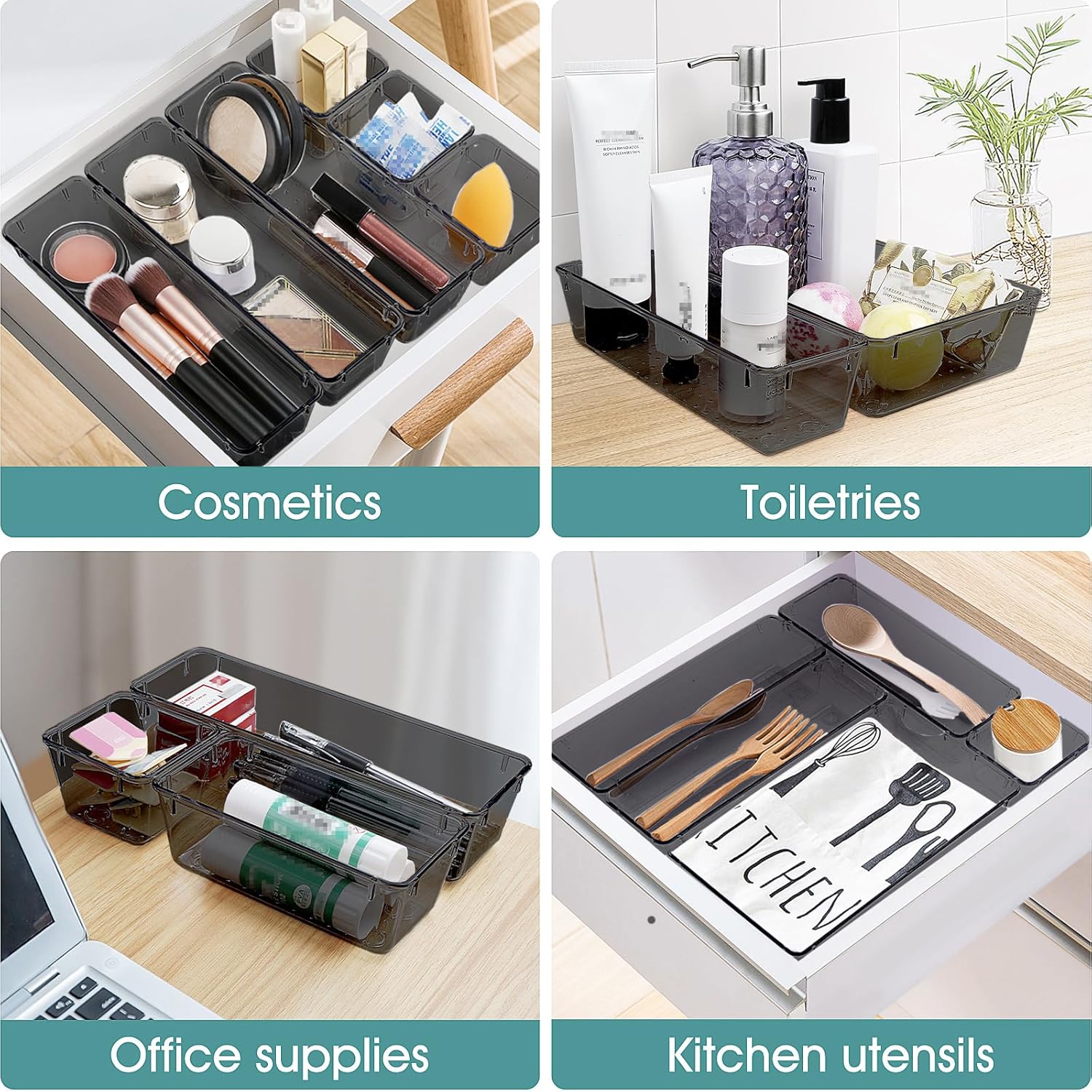25-Piece Modular Drawer Organizer Set for Every Room - Image 5