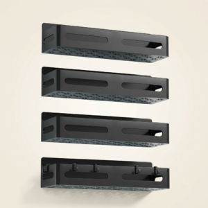 4-Pack Magnetic Spice Rack for Refrigerator with Hooks