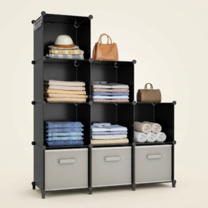 Modern 9-Cube Closet Organizer with Modular Storage Shelves