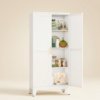 Kitchen Pantry Storage Cabinets with 2 Door and 3 Adjustable Shelves