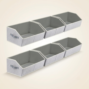 Closet Organizers Bins 6 Packs - Large with Handles