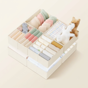 10-Piece Foldable Drawer Organizer Set for Clothes, Socks & Underwear