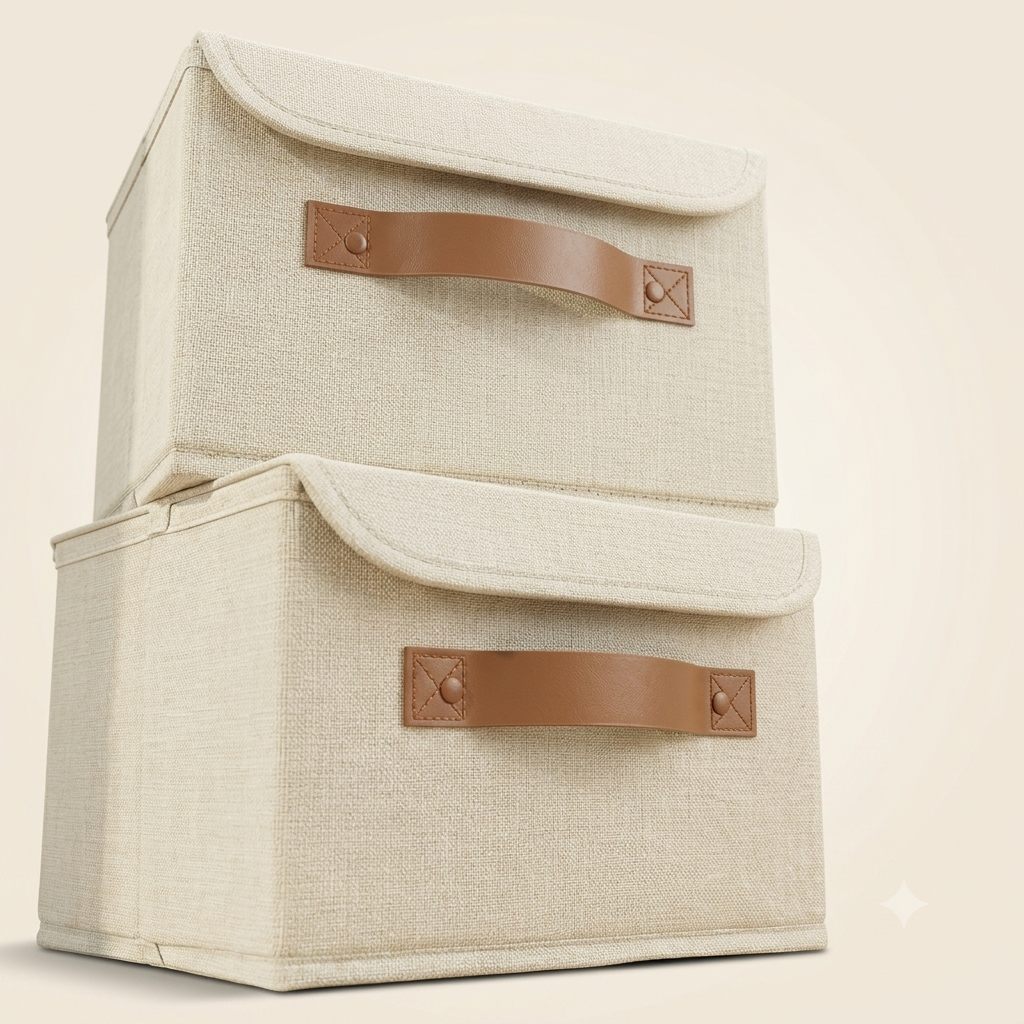 Decorative Linen Organizer Boxes