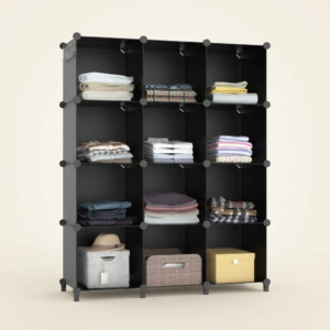 12-Cube Modular Storage Organizer for Closet, Bedroom & Home