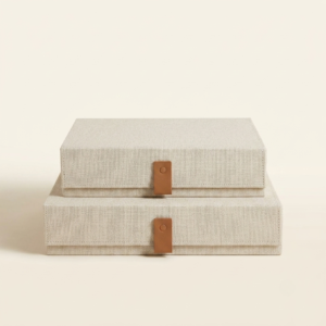 Premium Linen Storage Boxes with Lids