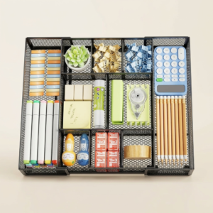 Expandable Desk Drawer Organizer with Adjustable Compartments