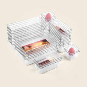 44-Piece Drawer Organizer Trays for Bathroom, Kitchen & Office